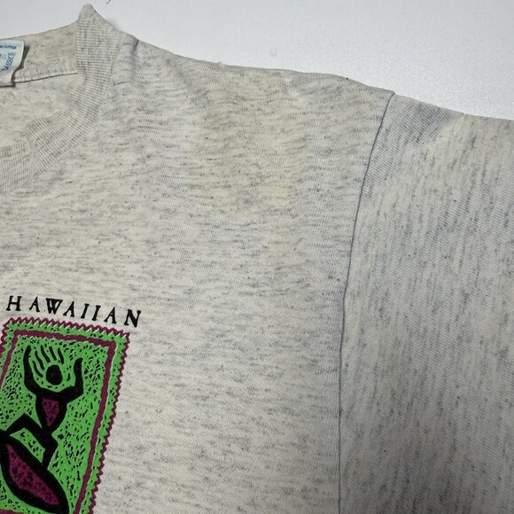 Vintage 90s Hawaiian Legends Surf T Shirt Mens Large 21x27 Gray Single Stitch - Picture 6 of 16